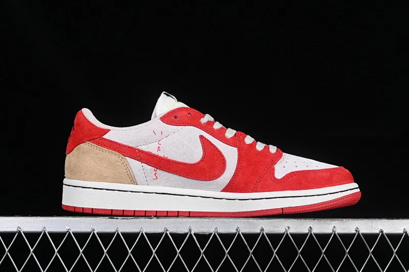 All Categories Air Jordan Jordan Series Basketball Shoes Air Jordan 1 Low Travis Scott x Air Jordan 1 Low OG AJ1 Joe 1 Reversed Overhook Joint Style Casual Sports Basketball Shoes DM7866-698